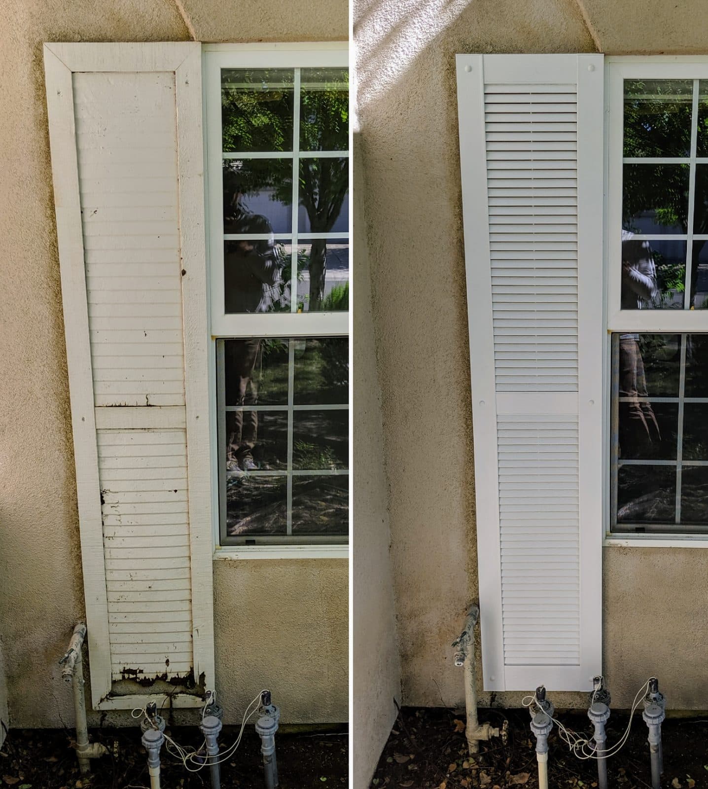 Exterior Shutter Replacement — Before & After