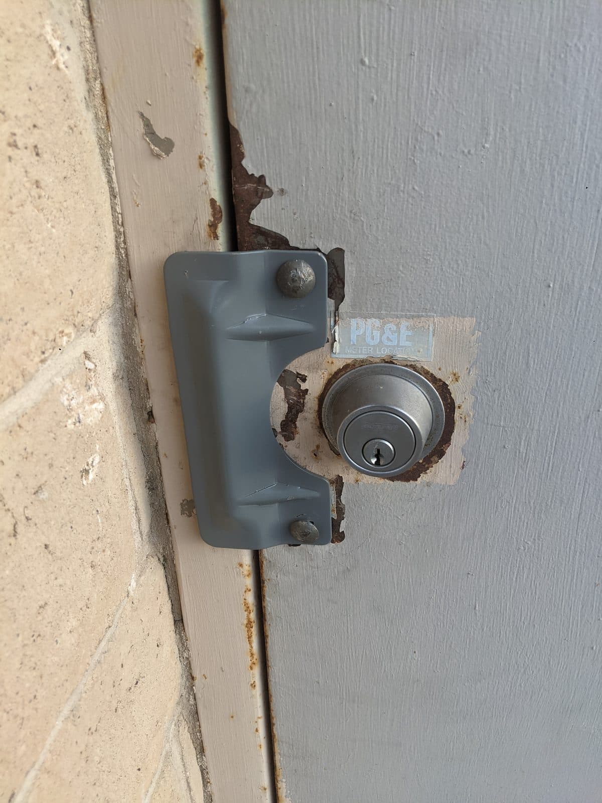 Door Security Plate Repair — Before